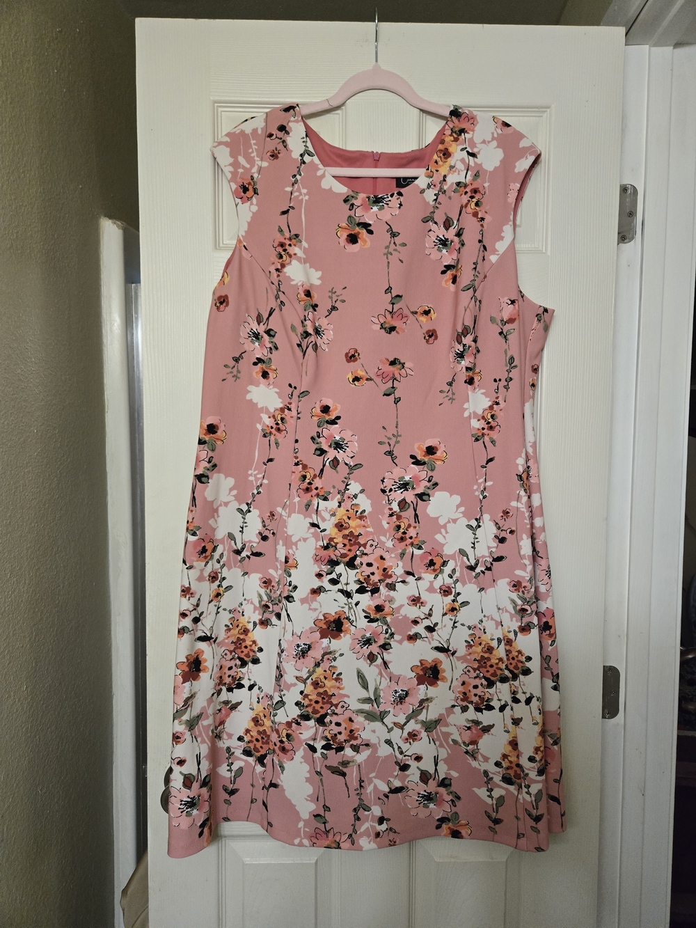 Connected Brand apparel Pink Floral A-Line Dress Size 18